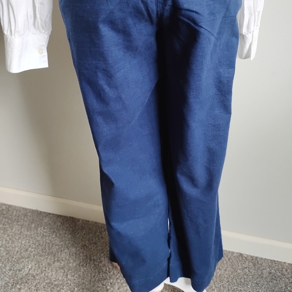 Vineyard Vines Cotton Linen Stretch Navy Blue Cropped Classic Chinos Size 14 - Picture 10 of 17